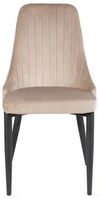 Stolička LOUIS zamatová béžová ALL 823966