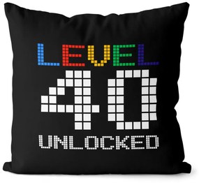 Vankúš Level unlocked (vek: 40, Velikost: 40 x 40 cm)