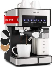 Klarstein Arabica Comfort  kávovar s portafiltrom, 1350 W, 20 bar, 1,8 l, dotykový ovládací panel