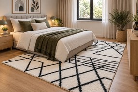 Koberec Boho 610 CREAM/NAVY BLUE rozmery koberec: 133x190 cm