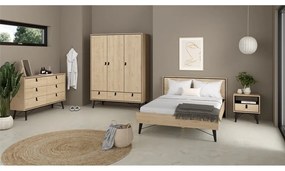 Nočný stolík v dekore duba v prírodnej farbe Ry – Tvilum