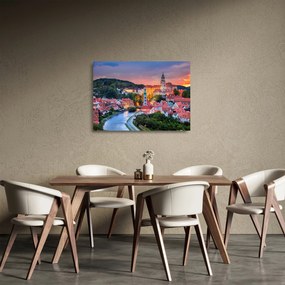 Sklenený obraz - Český Krumlov (70x50 cm)