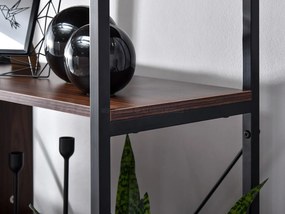 Regál Harp B (orech + čierna). Akcia -17%. Vlastná spoľahlivá doprava až k Vám domov. 1111349