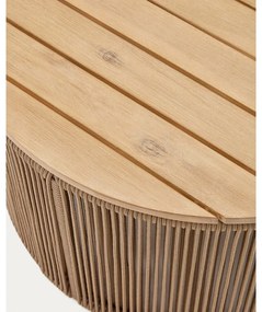 Okrúhly záhradný odkladací stolík s doskou z akácie ø 60 cm Dandara – Kave Home