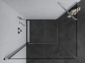 Mexen Pretoria sprchovací kút 75x110cm, 6mm sklo, chrómový profil-číre sklo, 852-075-110-01-00