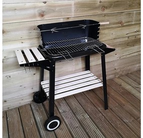 Mobilný gril s odkladacím stolíkom BBQ 83 x 45 cm