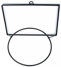 Nástenný stojan na kvetináče LOFT čierny