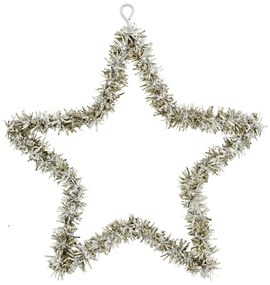 House Doctor Závesná vianočná ozdoba Joy Star Silver Oxidized 21 cm