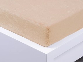 XPOSE® Mikroplyšová plachta Exclusive - biela káva 160x200 cm
