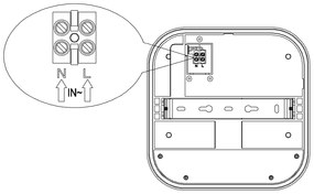 TOP LIGHT Svetlo nástenné-stropné Bari H PIR, Čierna