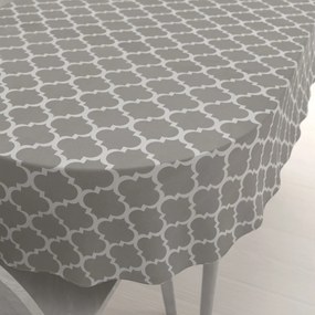 Biante Bavlnený oválny obrus Sandra SA-188 Sivé Maroko 120x160 cm