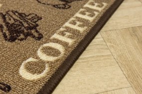 Protišmykový koberec / behúň Coffee 04 hnedý / béžový