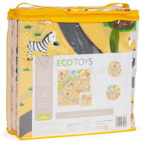 EcoToys Detská penová podložka - safari puzzle 9 dielikov