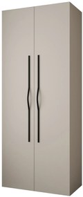 Šatníková skriňa 100 cm Carmela 40-2 (kašmír + čierna). Akcia -20%. Vlastná spoľahlivá doprava až k Vám domov. 1126547