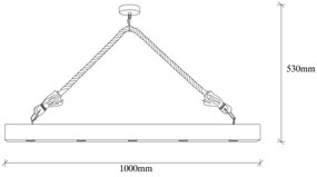 Luster na lanku EREBOS 5xE27/100W/230V