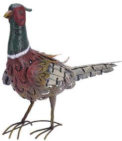Záhradná kovová figúrka Pheasant, 40x58 cm, viacfarebná