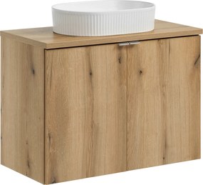 Comad Kúpeľňová skrinka s doskovým umývadlom SET-NOA B OAK II 80 dub coast evoke