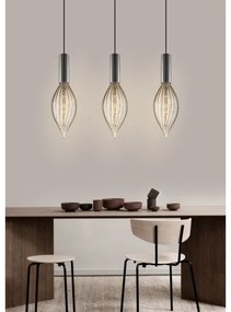 Luster na lanku SAGA 1xE27/40W/230V čierna