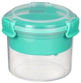 SISTEMA Box na jogurt a müsli, 2 komory+lyžica, SISTEMA, 530ml, mix farieb Farba škatuliek SISTEMA: Modrá