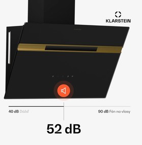 Klarstein Alina digestor, EEK A, Dotykový, LED osvetlenie, Odsávanie/recirkulácia, 600 m³/h