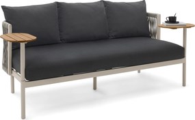 Záhradná pohovka s 2 otočnými stolíkmi