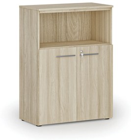 Kombinovaná kancelárska skriňa PRIMO WOOD, 1087 x 800 x 420 mm, dub prírodný
