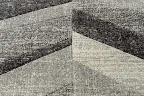 Koberec FEEL 5673/16811 HERRINGBONE čierny / sivý / krémový