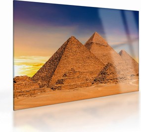 Sklenený obraz - Egyptské pyramídy (70x50 cm)