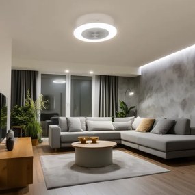 Brilagi - LED Stmievateľné svietidlo s ventilátorom AURA LED/38W/230V strieborná +DO