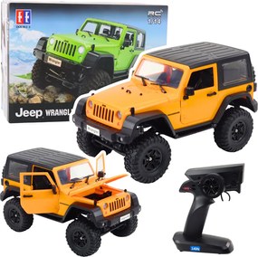 Double E Diaľkovo ovládané terénne auto RC Jeep Wrangler Rock Crawler Orange 1:14