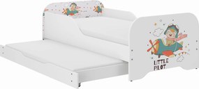 Wooden Toys Detská posteľ MIKI 160x80 MAŁY PILOT s funkciou spania