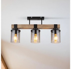 Brilagi - Prisadený luster VISTA 3xE27/60W/230V dub