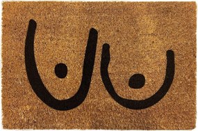 Artsy Mats, Rohožka Kokos Neslušná (prsia) - na von aj na doma, 40x60, oranžová, chodba / predsieň