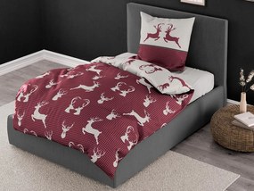 Bierbaum obliečky flanelové 3923 Deer Red 135x200/80x80 cm