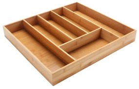 Organizér do šuplíku, do kuchyně, příborník bambusový DELINIA 50 x 45 cm