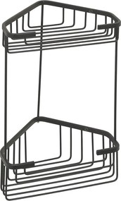 Gedy Gedy, SMART dvojposchodová rohová police 200x325x151mm, čierna matná, 2482-14