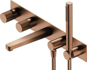 5-OTVOROVÁ Nástenná Podomietková Vaňová Batéria, Brúsená Meď