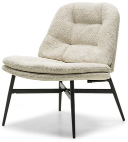 Designové křeslo RAVENA bouclé béžové