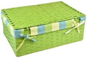 Úložný box s vekom zelený Rozmery (cm): 30x21, v. 11