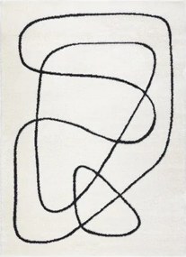 Kusový koberec Mode 8377 abstract cream/black, 240x330, biela, chodba / predsieň, Dywany Łuszczów