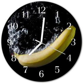 Nástenné sklenené hodiny Banán fi 30 cm