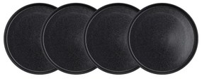 CASA NOVA Sada raňajkových tanierov 22,5 cm set 4 ks - čierna