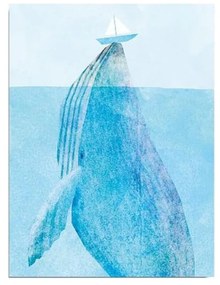 Nástenný obraz na plátne Whale, 30 × 40 cm