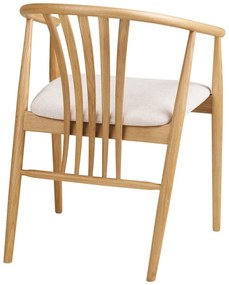 Jedálenská stolička s podrúčkami z dubového dreva v prírodnej farbe Agustin – House Nordic