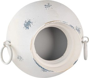 Béžový nástenný plechový kvetináč Fun Antique - 31*13*28 cm