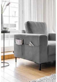 Sivé menčestrové kreslo Lofty Lilly – Miuform