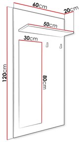 Vešiakový panel TN06 (Biela). Vlastná spoľahlivá doprava až k Vám domov. 1059082