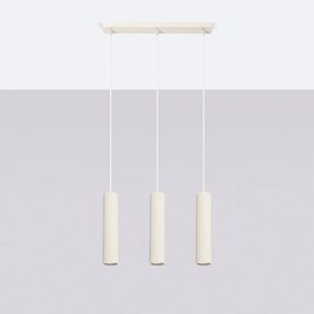 Krémové závesné svietidlo Gleam – Sollux