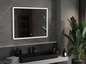 Mexen Navia, LED kúpeľňové zrkadlo s podsvietením 100 x 80 cm, 6000K, ochrana proti zahmlievaniu, 9803-100-080-611-00