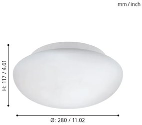 Eglo 81636 - Stropné svietidlo ELLA 1xE27/60W/230V